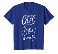 Load image into Gallery viewer, Funny shirts V-neck Tank top Hoodie sweatshirt usa uk au ca gifts for This Girl runs on Jesus and Theatre Shirt Cute Christianity 1045233