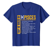 Load image into Gallery viewer, Funny shirts V-neck Tank top Hoodie sweatshirt usa uk au ca gifts for Top 10 Rules of Pisces Birthday Gifts T-Shirt 1643840