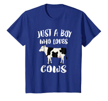 Load image into Gallery viewer, Funny shirts V-neck Tank top Hoodie sweatshirt usa uk au ca gifts for Just A Boy Who Loves Cows T-Shirt Animal Lover Farm Gift 1585747