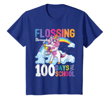 Load image into Gallery viewer, Funny shirts V-neck Tank top Hoodie sweatshirt usa uk au ca gifts for Flossing through 100 Days of School Flossing Unicorn Shirt 1481792