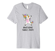 Load image into Gallery viewer, Cute Unicorn Shirt Awesome Since 2009 10th Birthday Gifts