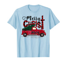 Load image into Gallery viewer, Funny shirts V-neck Tank top Hoodie sweatshirt usa uk au ca gifts for Merry Christmas Buffalo Plaid Red Truck Christian Cross Xmas T-Shirt 1036231