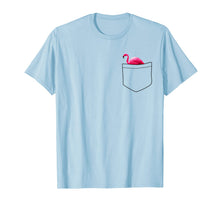 Load image into Gallery viewer, Mini Pink Flamingo Shirt Pocket Pet Rose Feather Gold Shirt 734600