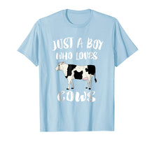 Load image into Gallery viewer, Funny shirts V-neck Tank top Hoodie sweatshirt usa uk au ca gifts for Just A Boy Who Loves Cows T-Shirt Animal Lover Farm Gift 1585747