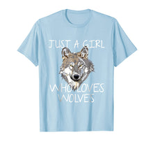 Load image into Gallery viewer, Funny shirts V-neck Tank top Hoodie sweatshirt usa uk au ca gifts for Just A Girl Who Loves Wolves Tshirt Cute Wolf Tee Shirt Gift 750866