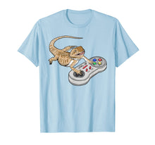 Load image into Gallery viewer, Bearded Dragon Playing Video Game Reptiles Pagona Gamers T-Shirt-81726