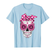 Load image into Gallery viewer, Pink Sugar Turban Skull Breast Cancer Awareness Gifts T-Shirt