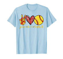 Load image into Gallery viewer, Peace Love Softball Cute Softball Lovers Gifts TShirt400622