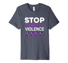 Load image into Gallery viewer, Funny shirts V-neck Tank top Hoodie sweatshirt usa uk au ca gifts for Purple Ribbon Shirt, Stop Domestic Violence T Shirts 2660572