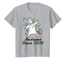 Load image into Gallery viewer, Funny shirts V-neck Tank top Hoodie sweatshirt usa uk au ca gifts for Unicorn Dabbing Awesome Since 2010 9th yrs Birthday Gifts 1227699