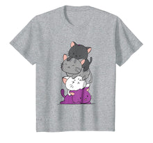 Load image into Gallery viewer, Funny shirts V-neck Tank top Hoodie sweatshirt usa uk au ca gifts for Kawaii Cat Pile Anime T-shirt - Asexual Pride Flag Kittens 1191277