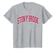 Load image into Gallery viewer, Stony Brook Ny T Shirt - Varsity Style Dark Red Text