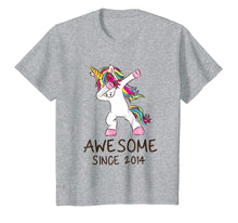Load image into Gallery viewer, Funny shirts V-neck Tank top Hoodie sweatshirt usa uk au ca gifts for Awesome Since 2014 Dabbing Unicorn Shirt Girl Gifts Birthday 3519212