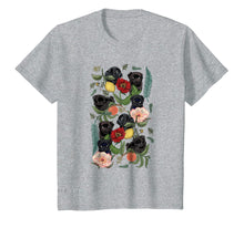 Load image into Gallery viewer, Botanical And Black Pug T- Shirt By Huebucket