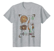 Load image into Gallery viewer, Zelda Breath Of The Wild Link Inventory Graphic T-Shirt