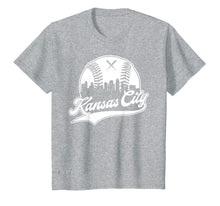 Load image into Gallery viewer, Kansas City Baseball Skyline Missouri KC Royal Blue Gift TShirt862582