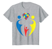 Load image into Gallery viewer, Autism Awarness Family Trio Heart Puzzle Gift Design T-Shirt-1734735