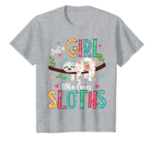 Load image into Gallery viewer, Funny shirts V-neck Tank top Hoodie sweatshirt usa uk au ca gifts for Just a Girl Who Loves Sloths Funny Sloths Lover Gifts T-Shirt 44941
