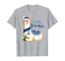 Load image into Gallery viewer, Funny shirts V-neck Tank top Hoodie sweatshirt usa uk au ca gifts for Funny Hanukkah Llama Pun Happy Llamakah Gifts T-Shirt 247893