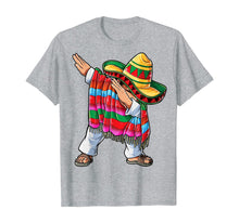 Load image into Gallery viewer, Dabbing Mexican Poncho Cinco de Mayo Men Sombrero Funny Dab T-Shirt 132892