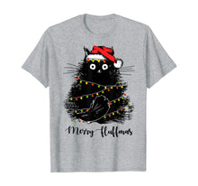 Load image into Gallery viewer, Funny shirts V-neck Tank top Hoodie sweatshirt usa uk au ca gifts for Merry Fluffmas Cats With Santa Hat Merry Christmas Gifts T-Shirt 240498