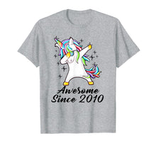 Load image into Gallery viewer, Funny shirts V-neck Tank top Hoodie sweatshirt usa uk au ca gifts for Unicorn Dabbing Awesome Since 2010 9th yrs Birthday Gifts 1227699