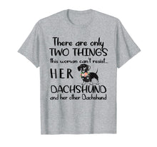 Load image into Gallery viewer, Funny shirts V-neck Tank top Hoodie sweatshirt usa uk au ca gifts for 2 Things Can't Resist Her Dog & Her Other Dog Dachshund Tee 469305