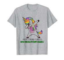 Load image into Gallery viewer, Funny shirts V-neck Tank top Hoodie sweatshirt usa uk au ca gifts for Brave strong Fearless Unicorn Muscular Dystrophy Shirt 2270599
