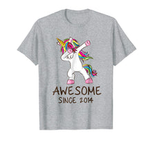 Load image into Gallery viewer, Funny shirts V-neck Tank top Hoodie sweatshirt usa uk au ca gifts for Awesome Since 2014 Dabbing Unicorn Shirt Girl Gifts Birthday 3442704