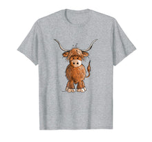 Load image into Gallery viewer, Cute Hairy Scottish Highland Cow T-Shirt For Women Men Kids