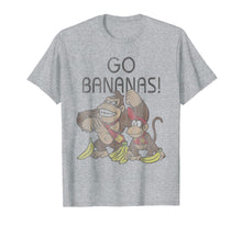 Load image into Gallery viewer, Funny shirts V-neck Tank top Hoodie sweatshirt usa uk au ca gifts for Nintendo Donkey Kong Go Bananas Vintage Graphic T-Shirt 771005