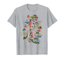 Load image into Gallery viewer, Funny shirts V-neck Tank top Hoodie sweatshirt usa uk au ca gifts for Crane & Cherry Blossom Tshirt - Vintage Japanese Embroidery 1625692