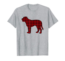 Load image into Gallery viewer, Mastiff Christmas Decor Red Plaid Buffalo Dog Gifts Family T-Shirt-1503139
