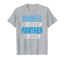 Load image into Gallery viewer, Tarheel on Saturday Panther on Sunday Carolina Gifts Funny T-Shirt-387622