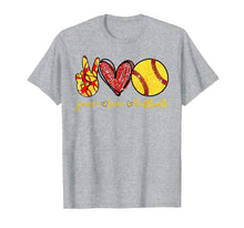 Load image into Gallery viewer, Peace Love Softball Cute Softball Lovers Gifts TShirt400622