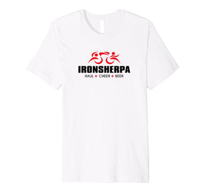 Funny shirts V-neck Tank top Hoodie sweatshirt usa uk au ca gifts for IRONSHERPA Tri Sherpa Triathlon Tshirt - Haul Cheer Beer 1062641