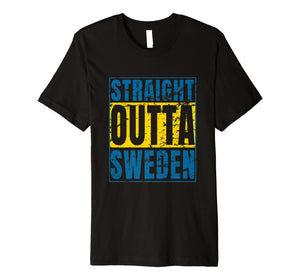 Funny shirts V-neck Tank top Hoodie sweatshirt usa uk au ca gifts for Straight Outta Sweden Distressed Swedish T Shirt 2288323