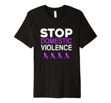 Load image into Gallery viewer, Funny shirts V-neck Tank top Hoodie sweatshirt usa uk au ca gifts for Purple Ribbon Shirt, Stop Domestic Violence T Shirts 2660572
