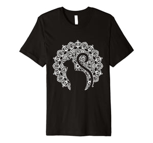 Funny shirts V-neck Tank top Hoodie sweatshirt usa uk au ca gifts for Beautiful Mandala Cat Shadow T-Shirt 1557458