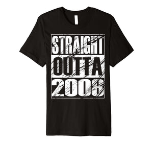Funny shirts V-neck Tank top Hoodie sweatshirt usa uk au ca gifts for Funny Straight Outta 2008 T-shirt 12nd Birthday Vintage Gift 1824991