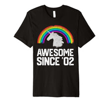 Load image into Gallery viewer, Funny shirts V-neck Tank top Hoodie sweatshirt usa uk au ca gifts for Unicorn Rainbow 2002 17 Year Old 17th Birthday Gifts T-Shirt 1901102
