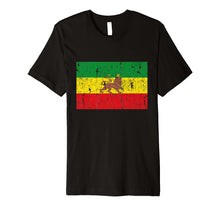 Load image into Gallery viewer, Funny shirts V-neck Tank top Hoodie sweatshirt usa uk au ca gifts for Old Ethiopia Flag Lion of Judah Rasta Reggae T Shirt Tee New 2519462
