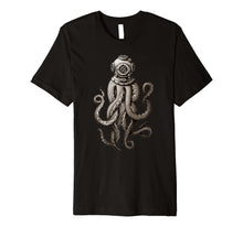Load image into Gallery viewer, Funny shirts V-neck Tank top Hoodie sweatshirt usa uk au ca gifts for Vintage SCUBA Diver Octopus T-shirt, Kraken Helmet t-shirt 1557839
