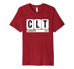 Funny shirts V-neck Tank top Hoodie sweatshirt usa uk au ca gifts for CLT Charlotte NC USA Travel Souvenir T-shirt (Black) 2065053