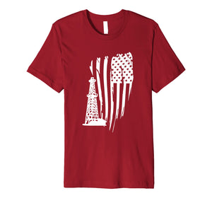 Funny shirts V-neck Tank top Hoodie sweatshirt usa uk au ca gifts for OILFIELD AMERICAN FLAG T-SHIRT OIL RIG SHIRT PREM 116797
