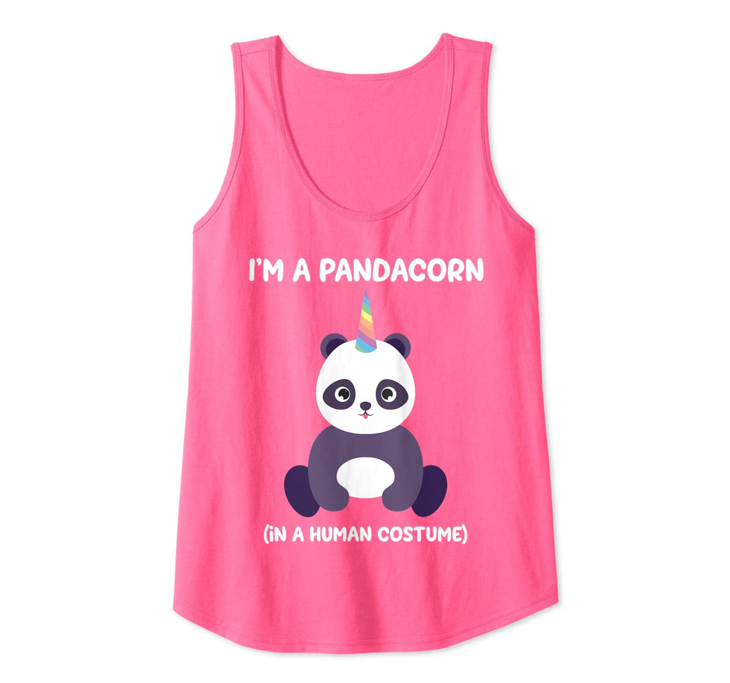 Pandicorn Costume I'm a Pandacorn in a Human Costume Funny Tank Top