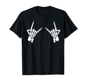 Skeleton Metal Hands T-Shirt Gothic Goth