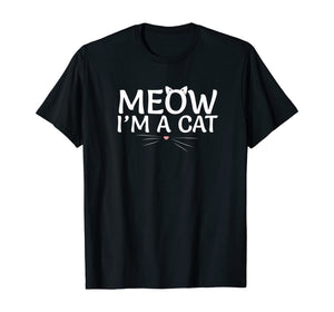 Meow I Am A Cat Funny Cat Halloween Pet Owner Costume  T-Shirt
