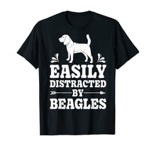Load image into Gallery viewer, Funny shirts V-neck Tank top Hoodie sweatshirt usa uk au ca gifts for Easily Distracted By Beagles Funny Dog Lover Gifts Beagle T-Shirt 879791
