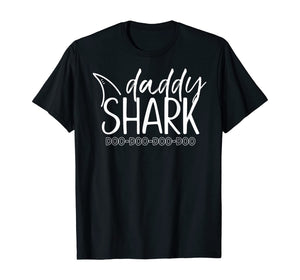 Mens Daddy Shark Doo Doo Halloween Christmas Gift Matching T-Shirt